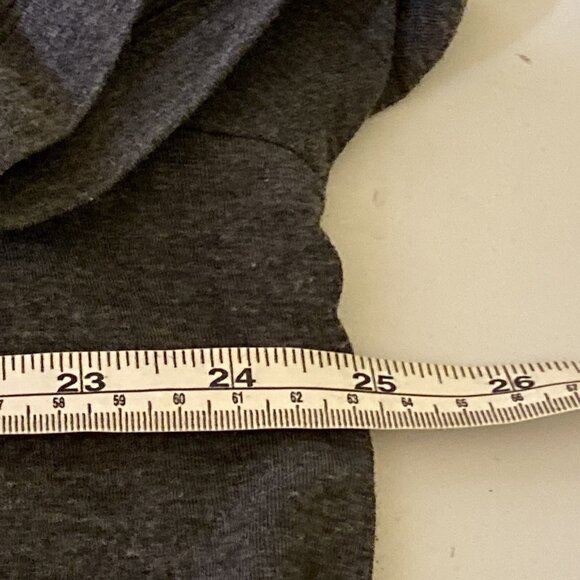 Lane Bryant Solid Dark Gray Thick T-Shirt Dress Womens 22/24 Maxi Asymmetrical - Picture 9 of 10